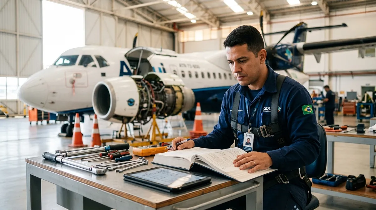 O que cai na prova da ANAC de Mecânico de Manutenção Aeronáutica (MMA) — as matérias do módulo básico e de cada habilitação