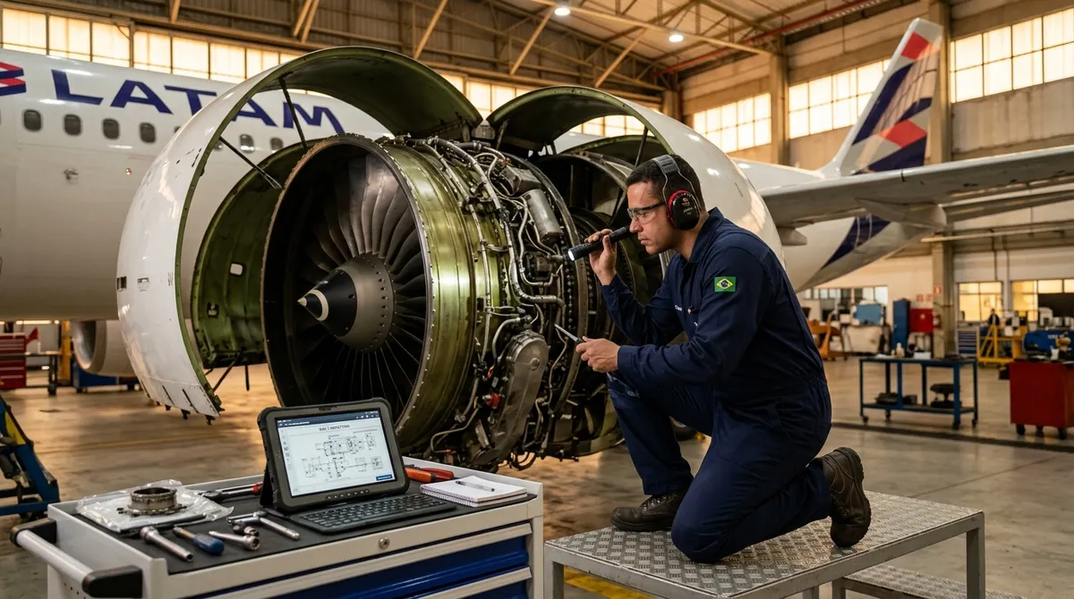 Quanto ganha um mecânico de manutenção aeronáutica (MMA) no Brasil — faixas salariais, o que pesa no salário e onde estão as vagas